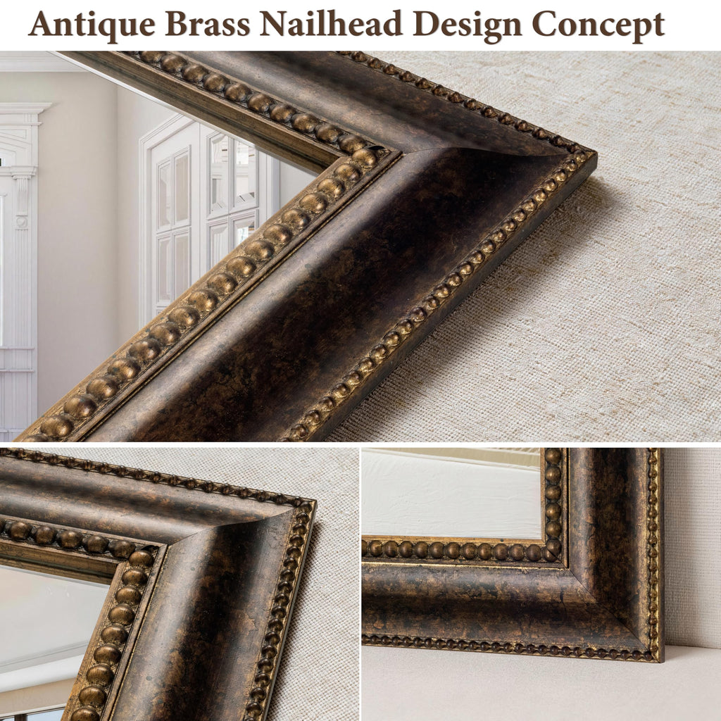 34.2 x 50 Inch Extra Large Statement Bedroom Wall Mirror, Traditional Decorative Mirror Sofa & Dining Room, Grand