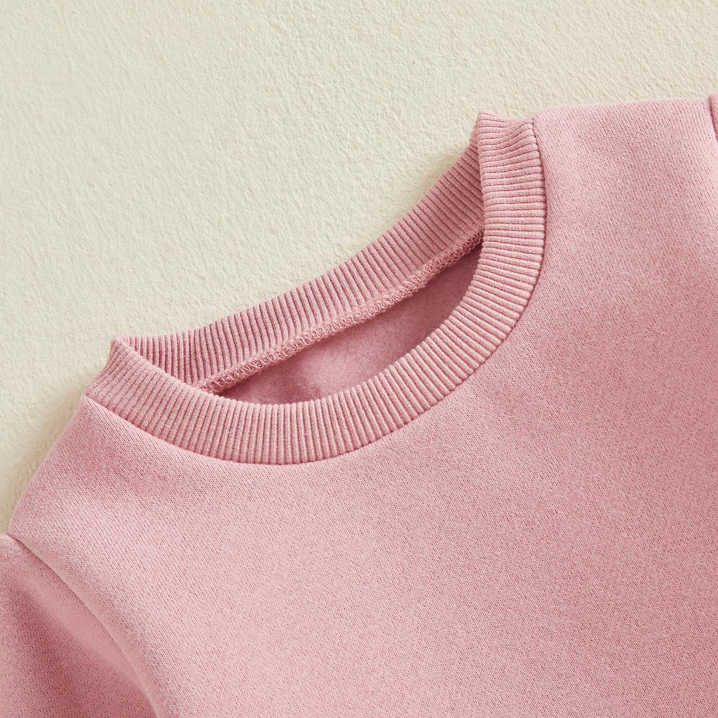 Toddler Baby Boy Clothes Girl Basic Plain Sweatshirt Long Sleeve Shirts Kids Fall Winter Sweat Shirt Tops