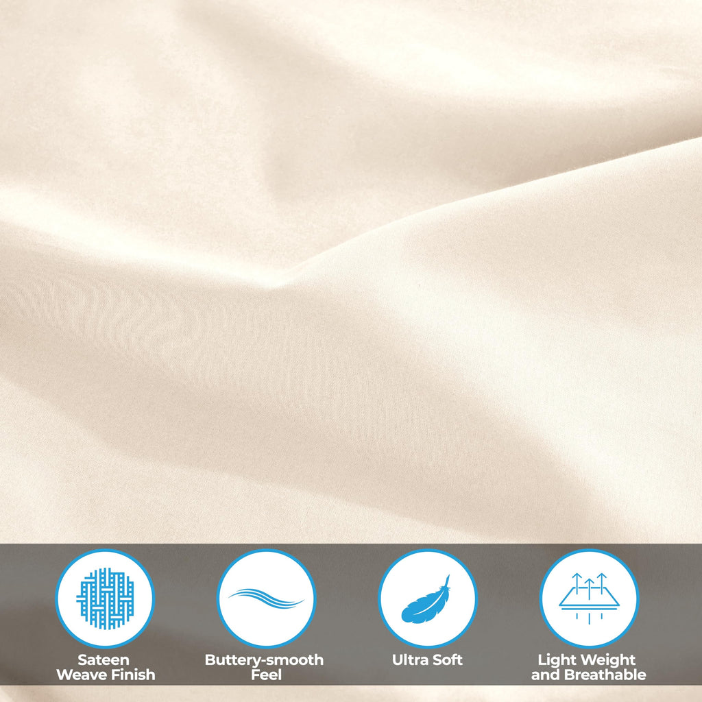 Egyptian Cotton 300 Thread Count Pillowcases, Pillow Cases, Modern, Solid Classic Pillow Case Cover, Ultra-Soft