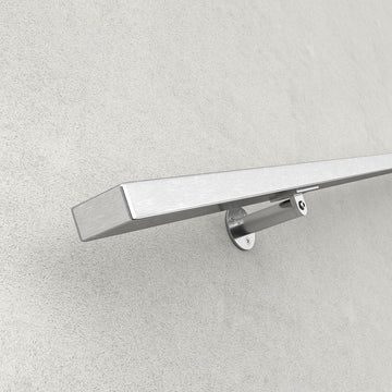 5FT Stainless Steel Stair Handrail Rectangular Wall-Mount HK28 SL4