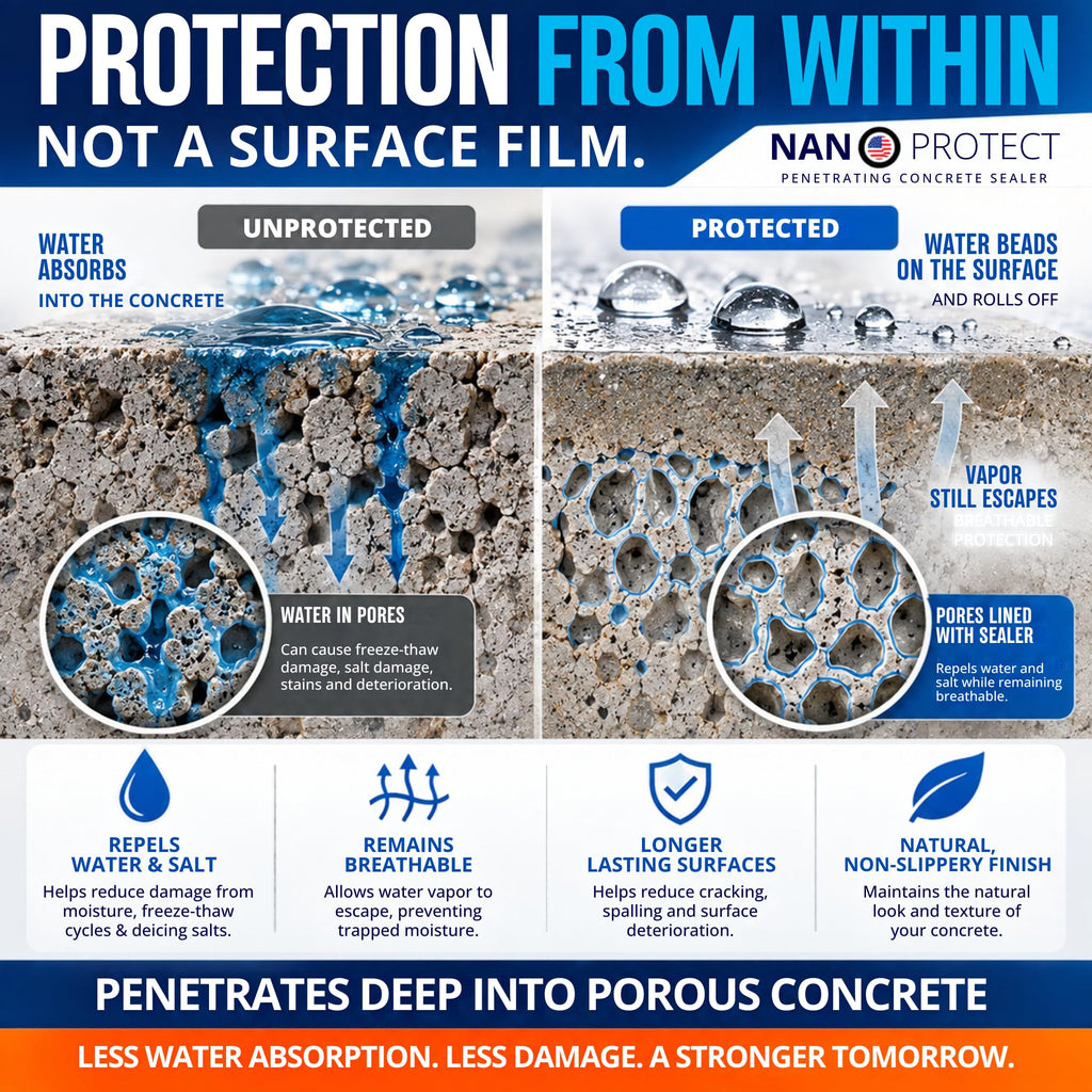 & Stone Sealer - 1 Quart Ready-to-Use, Long-Lasting Protection for Driveways, Patios, Pavers & Walkways