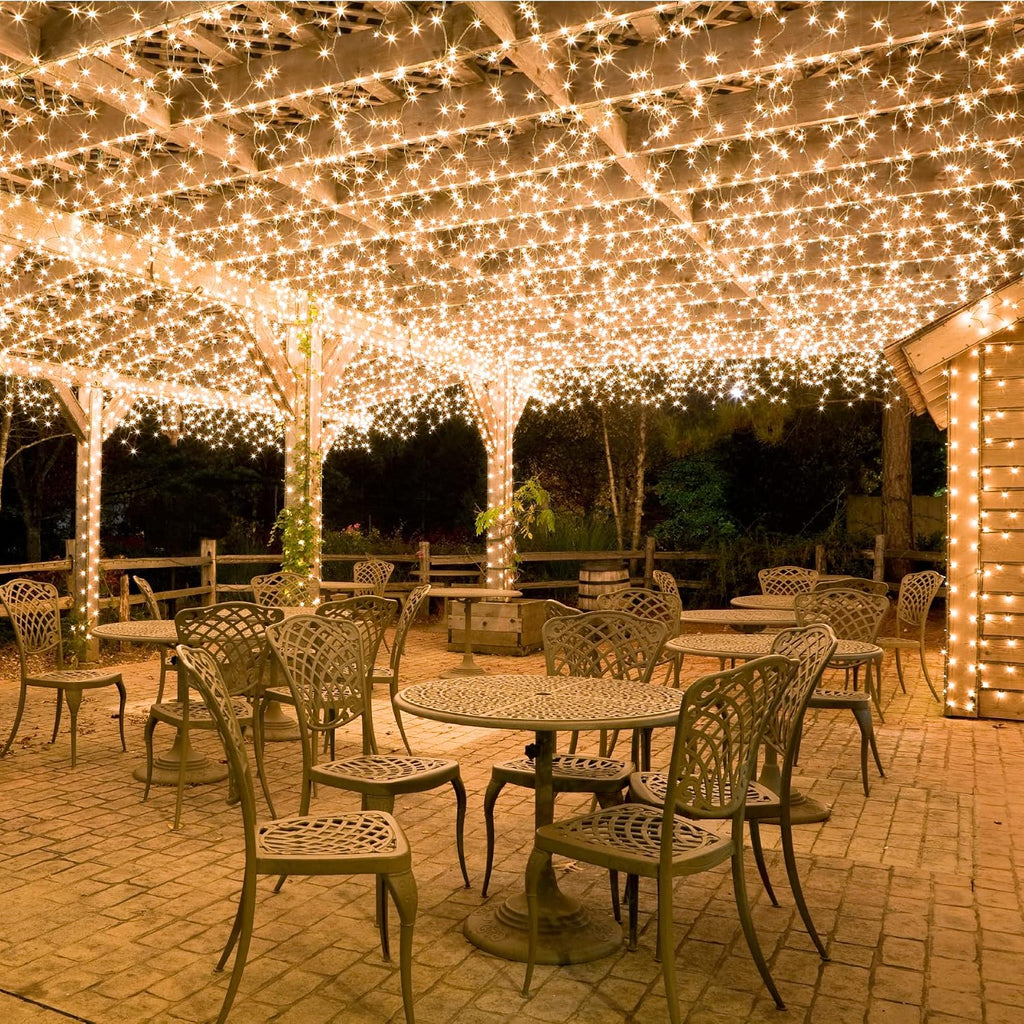 8.5 ft Clear Commercial-Grade Incandescent Icicle Lights, 150 Lights on White Wire Christmas Icicle Lights Outdoor
