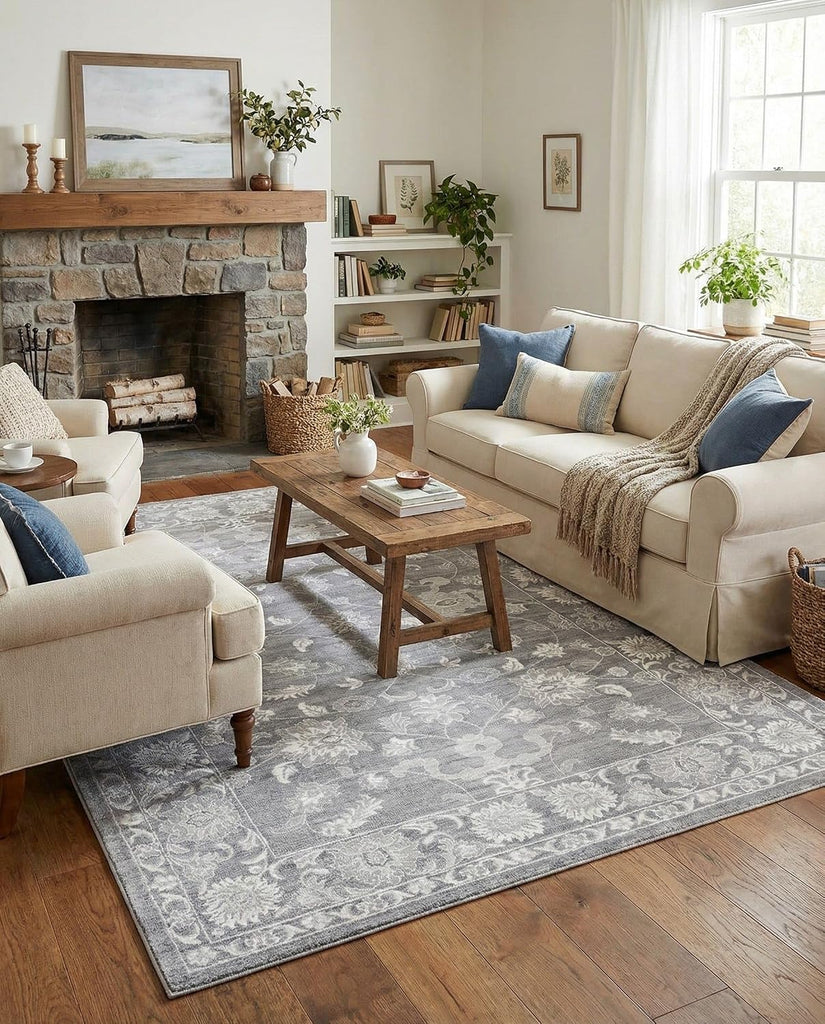 Boston Rug - 10' x 14' Gray Low-Pile Rug