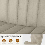 Dining Chairs Set of 2 Modern Fabric Dining Room Chairs Upholstered Dining Chairs with Thick Cushions Metal Legs