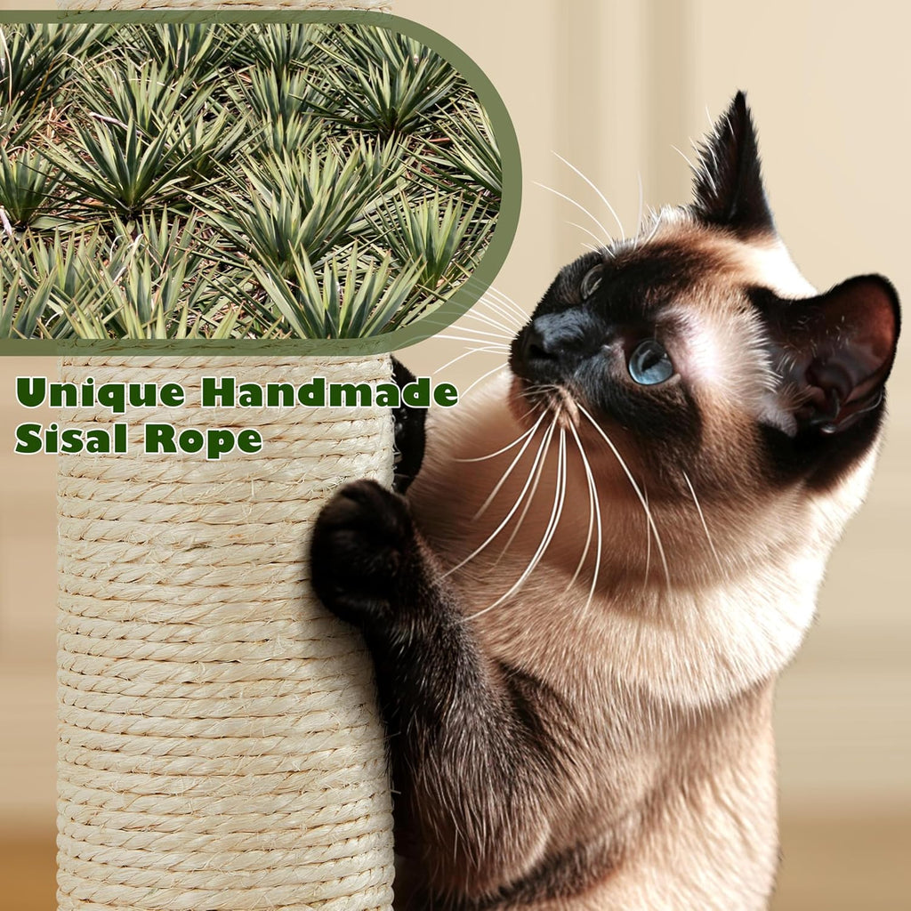 62.5inches Cat Tree Cat Tower Kitten Condo with Platform & Hammock, Scratching Posts for Kittens Pet Play House