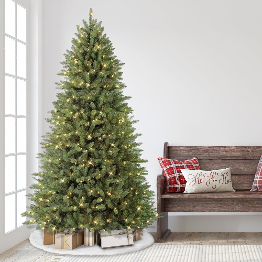 7.5 Foot Pre-Lit Elegant Series Fraser Fir Artificial Christmas Tree with 600 UL Listed Clear Lights, Green