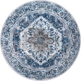 Round Rug 6 Ft Rugs for Entryway Washable Circle Rug Non Slip Round Living Room Rugs Printed Faux Wo