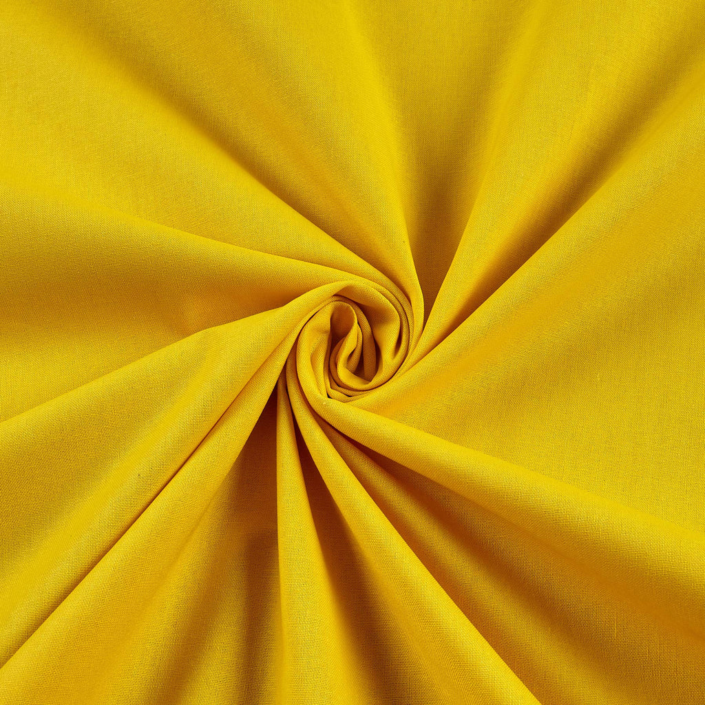 Premium Broadcloth Yellow, Fabric by the Yard