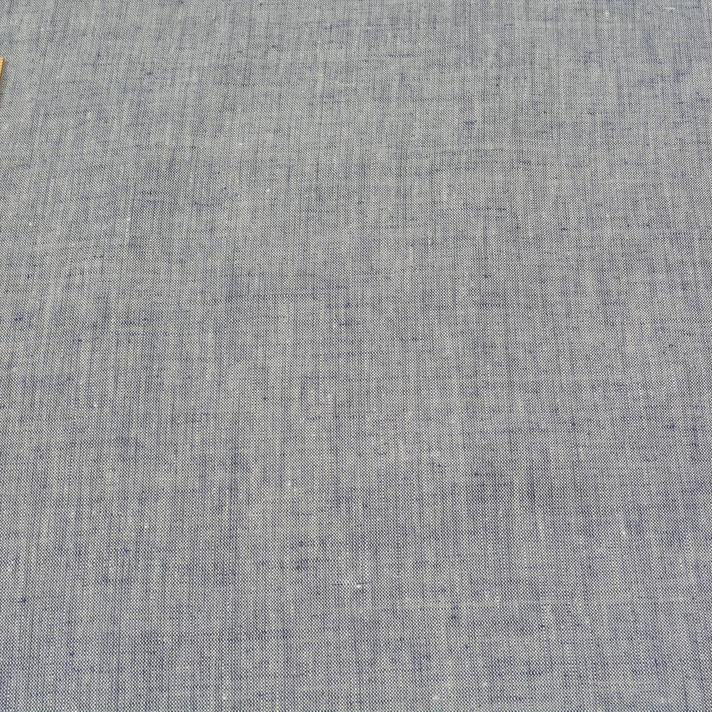 100% Linen Fabric by the Yard | Navy White Linen Fabric | Midweight Solid Weave 60 Inch Wide | Linen Material for