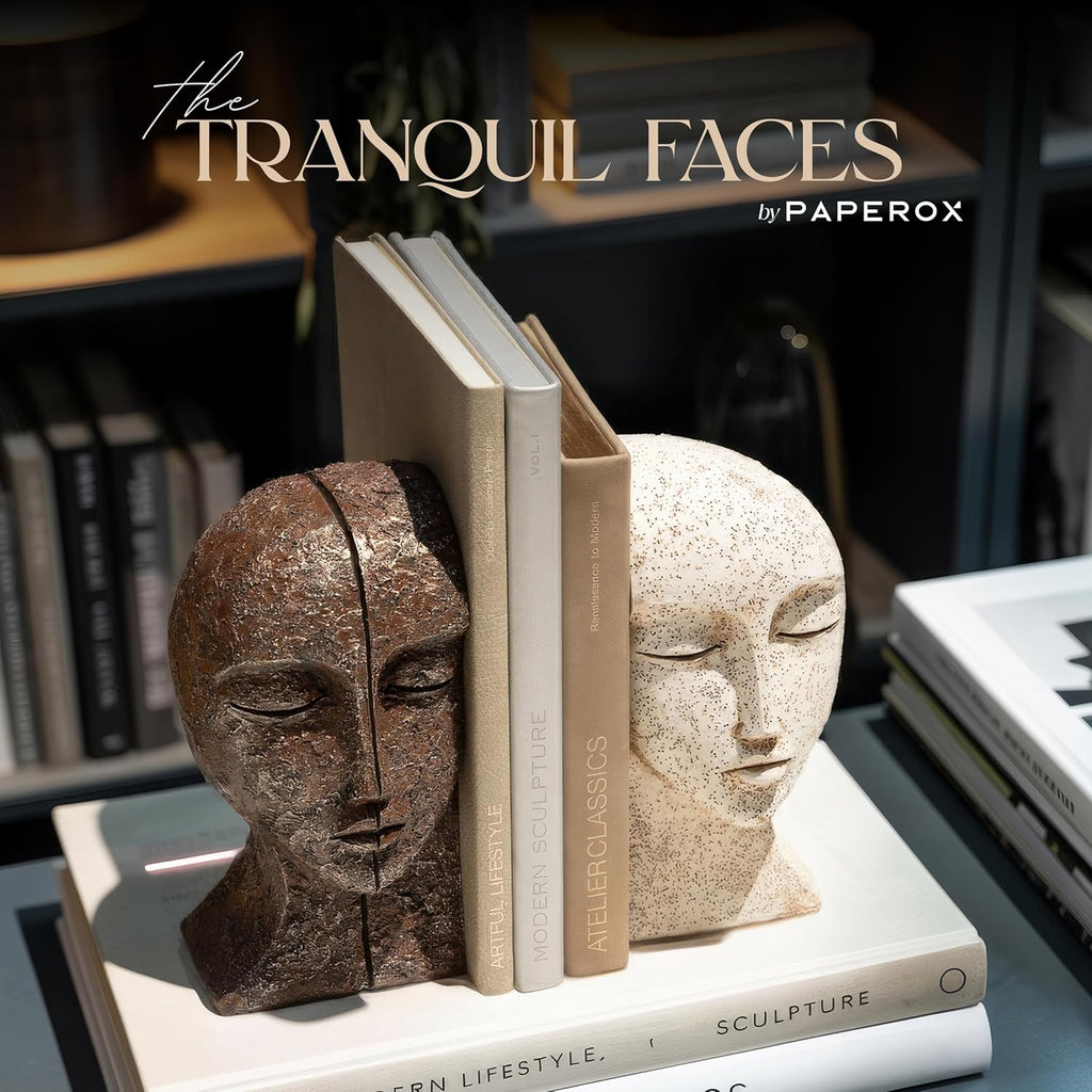 Heavy Duty Bookends for Heavy Books, Book Ends for Shelves, Unique Decorative Book Ends, Aesthetic Bookshelf Decor
