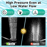 High Pressure Shower Head with Handheld, 9 Spray Settings Showerhead Built in Power Wash to Clean Tub and Pets