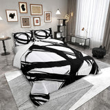 Erosebridal Black and White Abstarct Queen Comforter Set for Adult Women Men