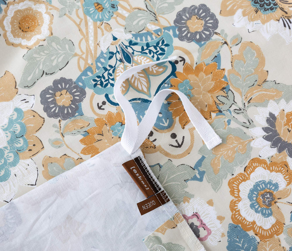 Damask Medallion Luxury Duvet Quilt Cover Boho Paisley Print Bedding Set 400 Thread Count Egyptian Cotton Sateen