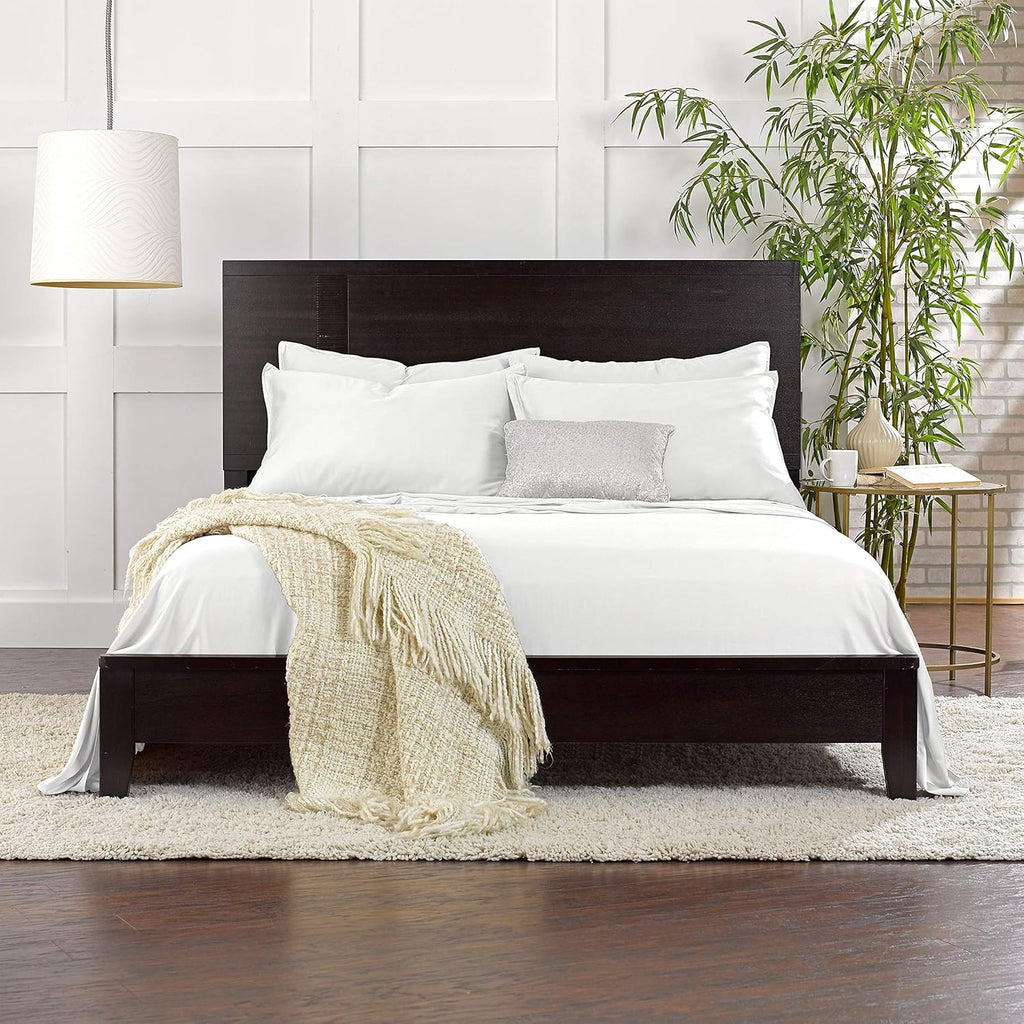 King Sheets, Genuine 100% Organic Viscose Derived from Bamboo Bed Sheet Set, Soft & Cooling, Double Stitching, 2 Year