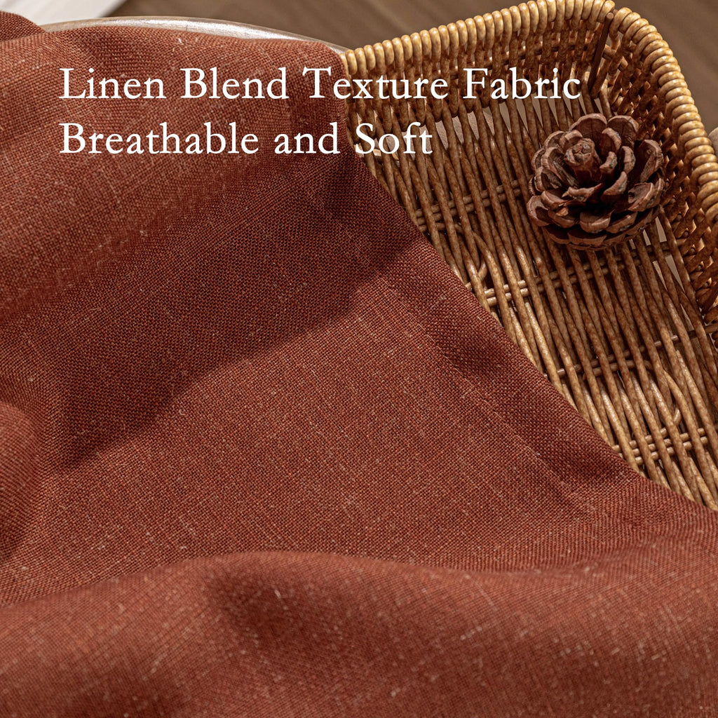 Sheer Linen Curtains 63 Inch Length, Light Filtering Privacy Drapes, Short Curtains for Small Window Back Tab Soft