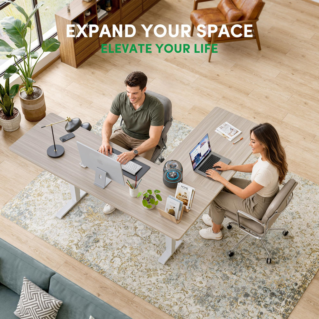 75" x 63"L Shaped Standing Desk Adjustable Height, Electric Stand up Corner Computer Desk, Sit Stand Home Office Desk