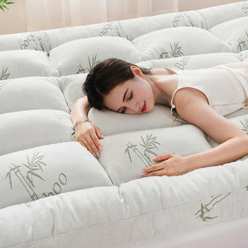 3 Inch King Mattress Topper, Breathable Bamboo Viscose Air Layer | Cooling Memory Foam Mattress Topper for Back Pain