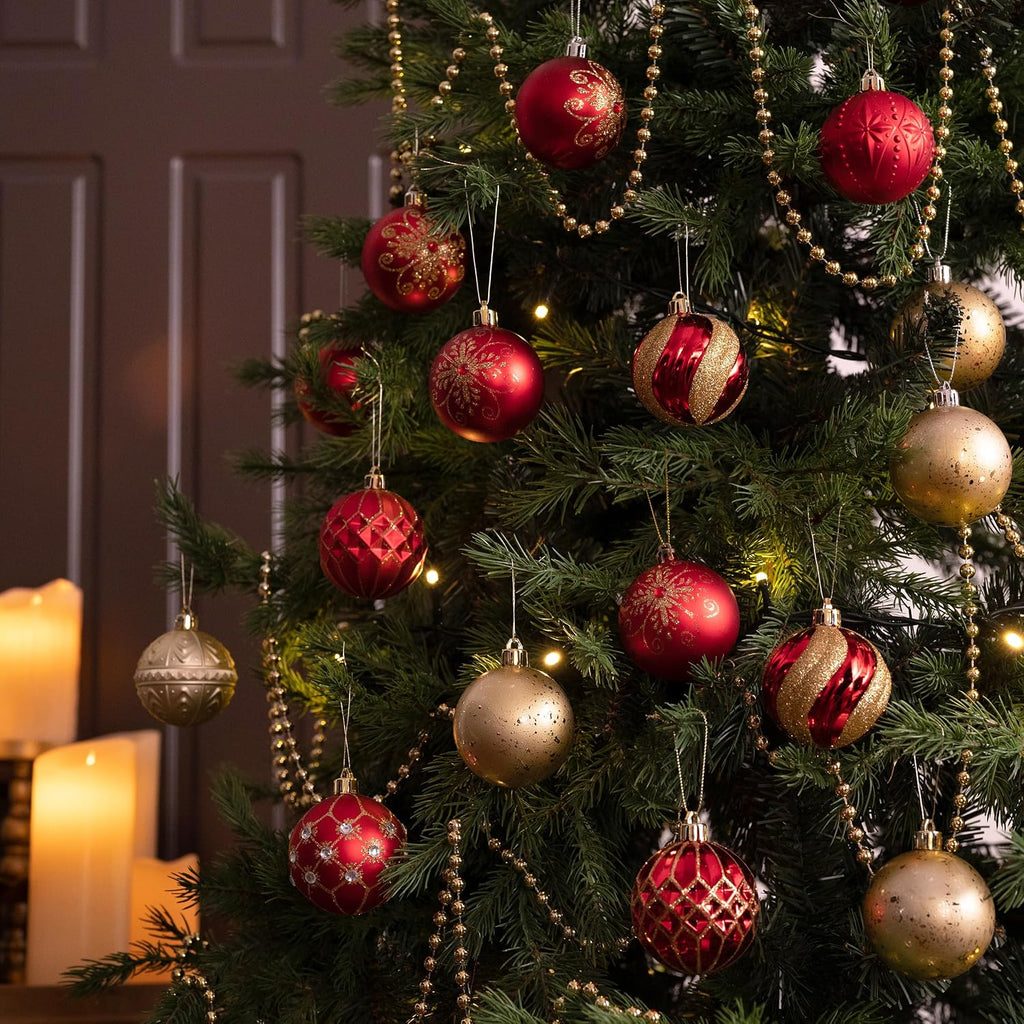 30ct Christmas Tree Decorations Ball Ornaments 2.36 Inches