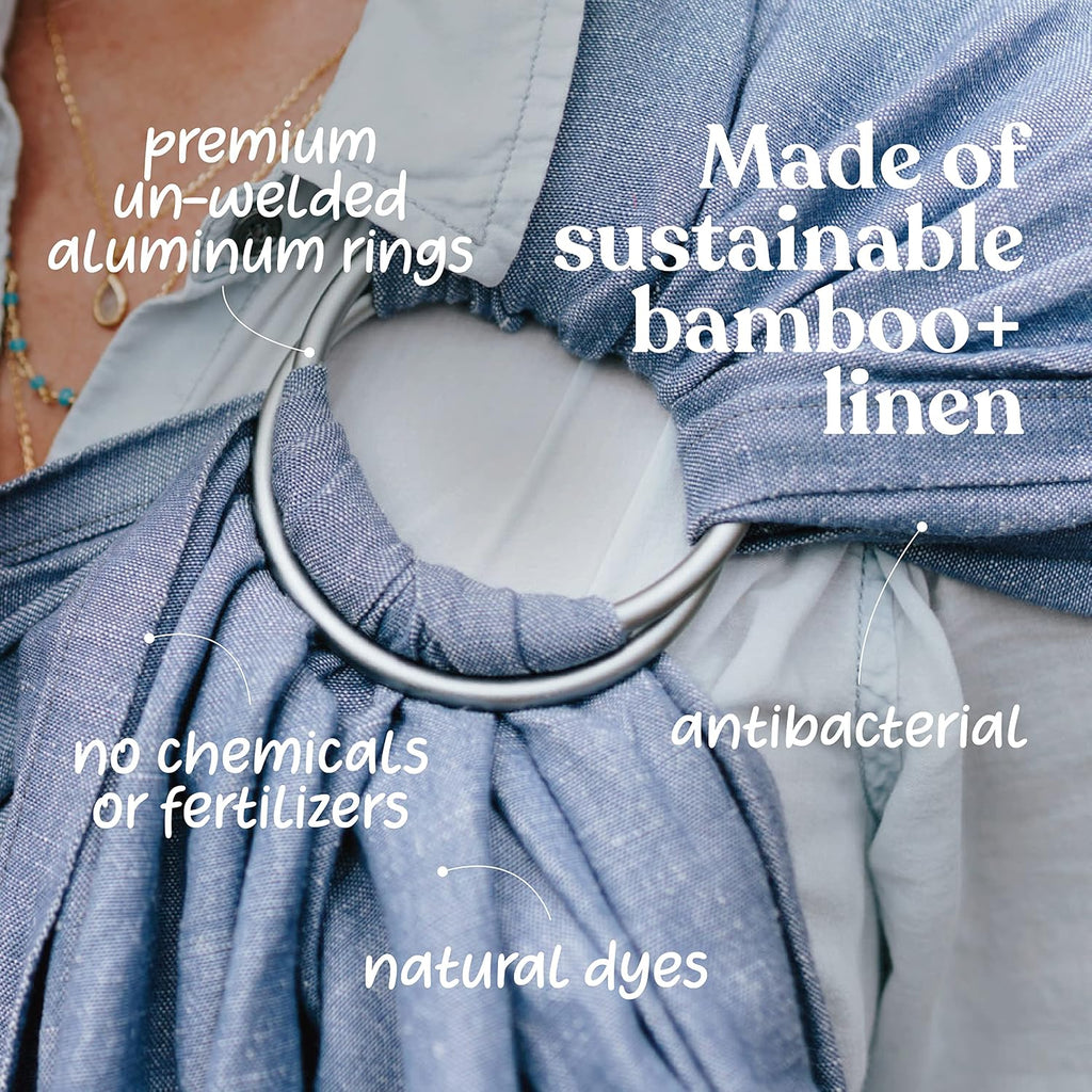 Luxury Ring Sling Baby Carrier, Soft Linen Blend Baby Sling, Baby Wrap, Wear Your Little One Close to Your Heart