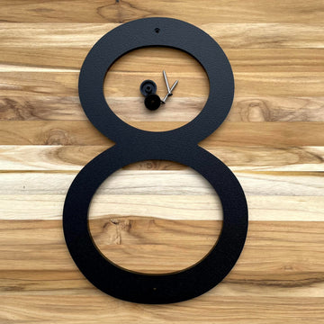 12 inch Large Modern House Numbers, black plastic with hardware included (8, Black)
