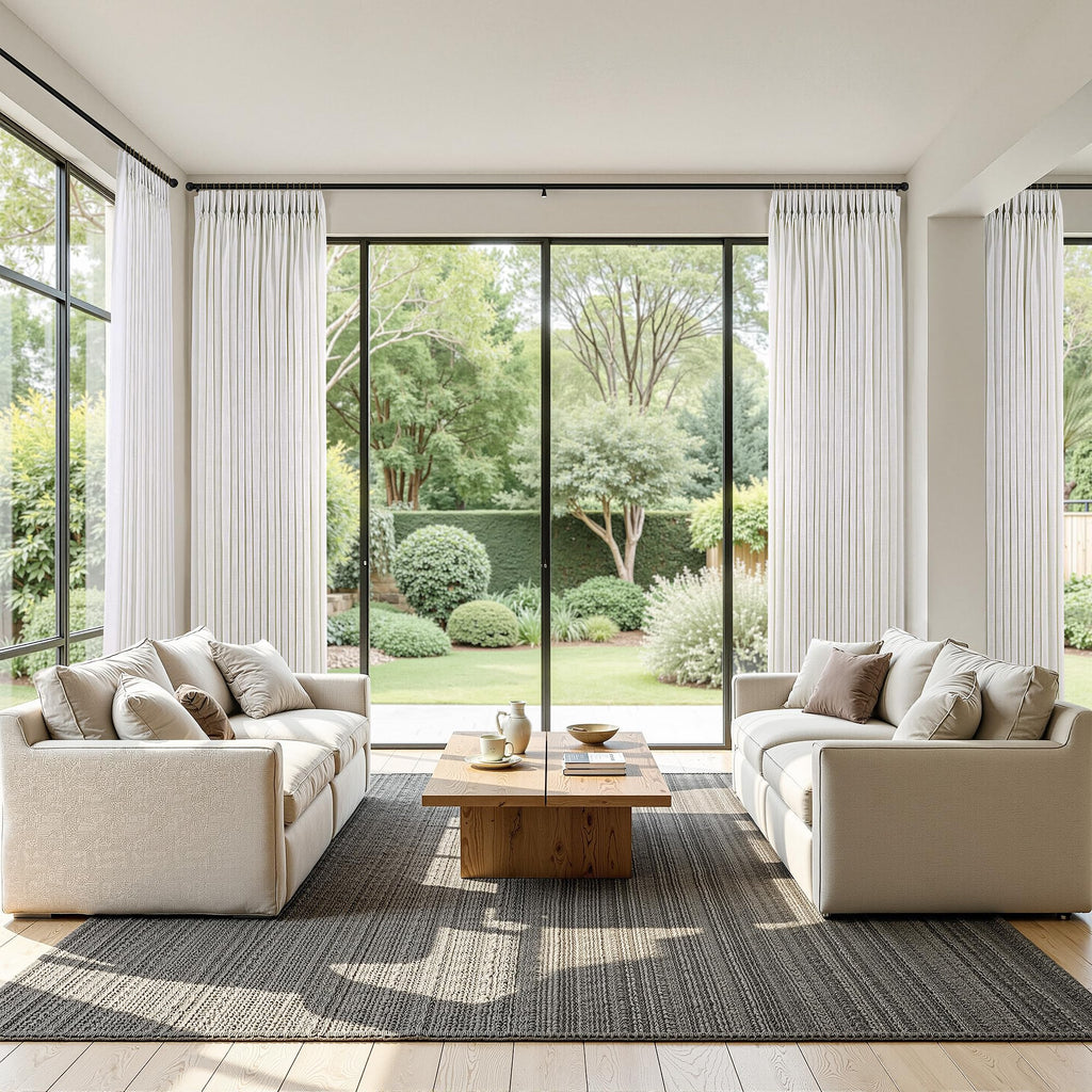 60 Inch Extra Wide Pinch Pleated Linen Curtains 120 Inch Length Bedroom Natural Cream Beige Privacy Drapes Light