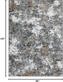 Area Rug Living Room Rugs: 5x7 Washable Rug with Anti-Slip Backing Non-Shedding Stain-Resistant Foldable Modern