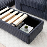 Luxe Oversized Lounge Chair and Ottoman — Grey