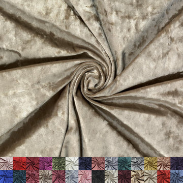 Panne Crushed Velvet Fabric by the Yard - 58/60" Wide Velvet Velour Cloth - Luxurious Fabric for Sewing Dresses