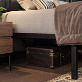 Full Metal Platform Bed Frame with Victorian Style Wrought Iron-Art Headboard/Footboard, No Box Spring Required, Black