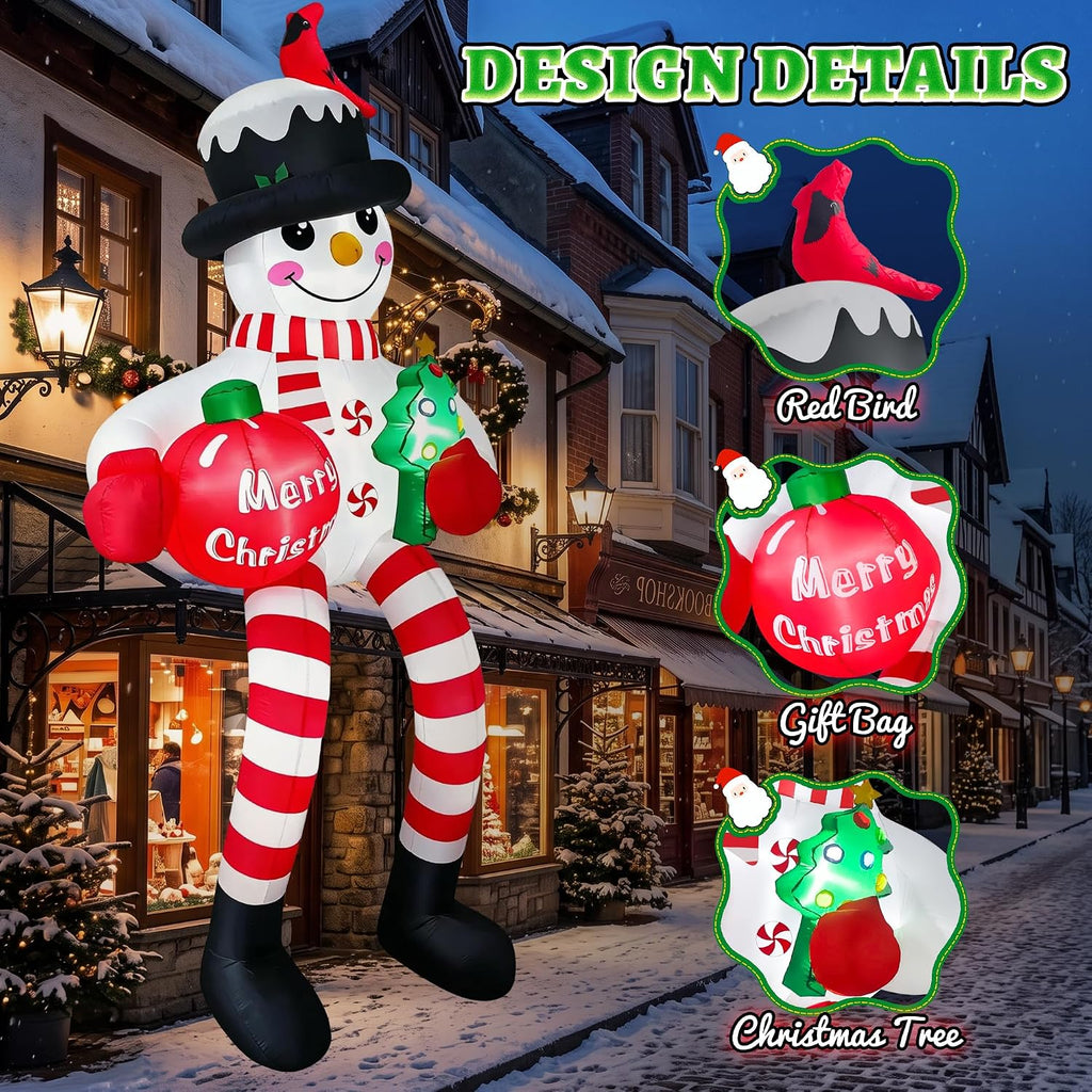 10FT Christmas Inflatable Snowman Decoration for Outdoor Yard