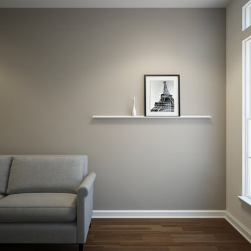 Metal, Picture, Photo and Art Display, Modern Shelf 5Ft Long by 2 in Wide 2" deep (5FTW20IN, White)