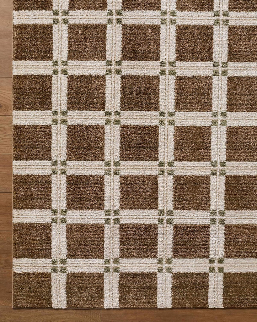 Talos Area Rug - Checkered Geometric Square Plaid Lattice - Contemporary Modern Minimalist Transitional Farmhouse