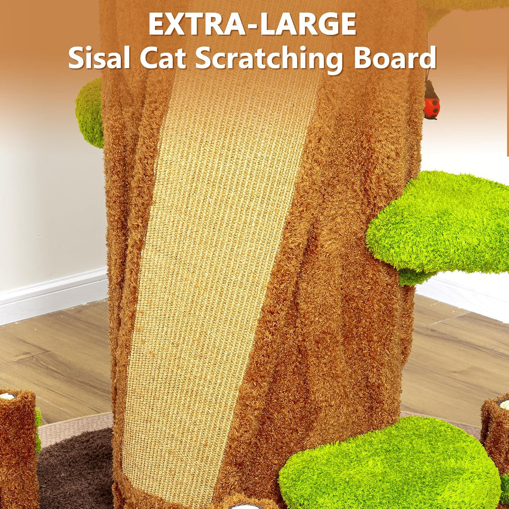 Luxury Cat Tree Tower for Indoor Cats, 78.6" Tall Cat Tree, Multi-Level Furniture Activity Center with Scratching Posts