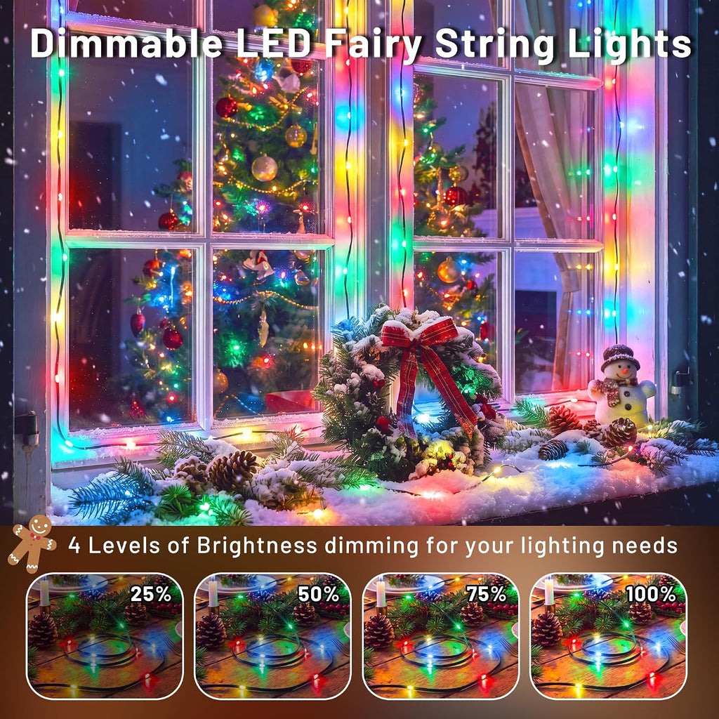 Christmas Lights Outdoor 1200 LED 393FT, Multicolor Fairy Lights
