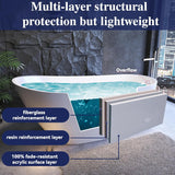 67" Acrylic Free Standing Tub, Stand Alone Tub, Freestanding Bathtub, Soaking Bathtub, cUPC Certified, CM(Glossy White)