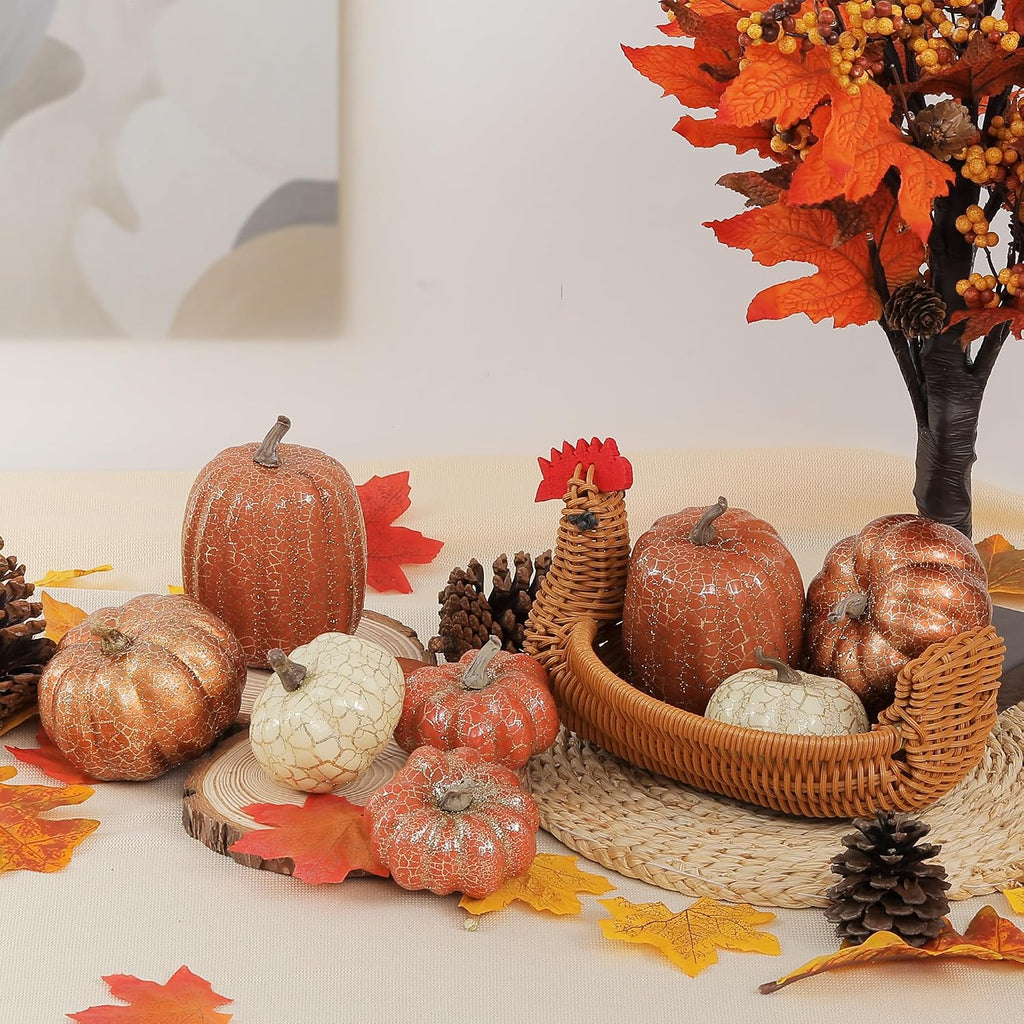 Pumpkin Decor, Halloween Pumpkin - Set of 8