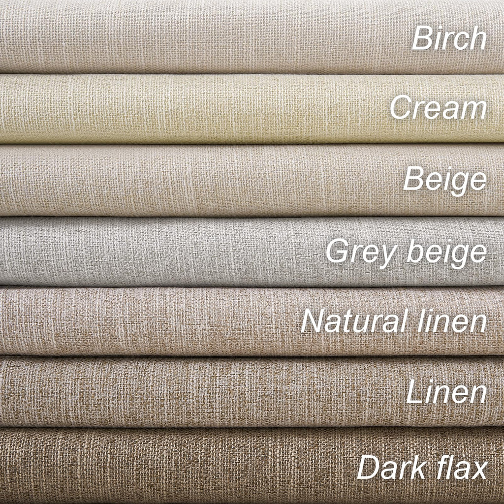 105 Inches Long Blackout Natural Linen Curtains, Rustic Brown Pinch Pleat Sound Blocking Curtains, Neutral Farmhouse