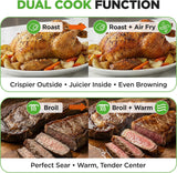 32 Quart Air Fryer & Oven | Digital Airfryer with 20 Presets, Dual Cook, Rotisserie, Bake & More | Multi-Function
