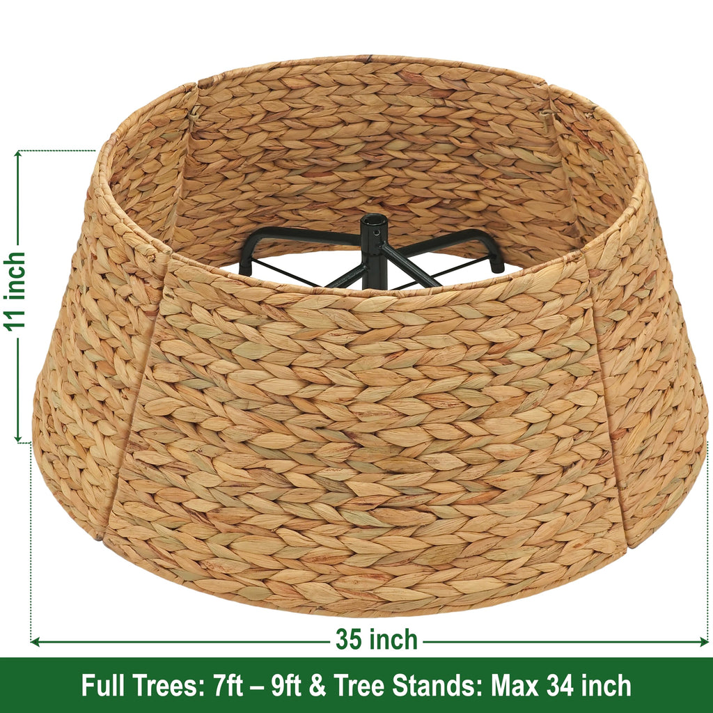 Rattan Christmas Tree Collar, Natural, 35 inch