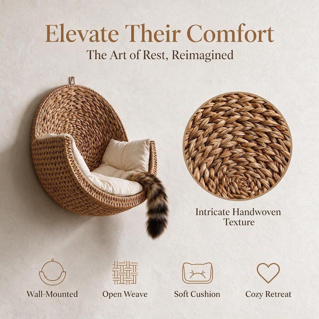 Handwoven Hanging Cat Bed