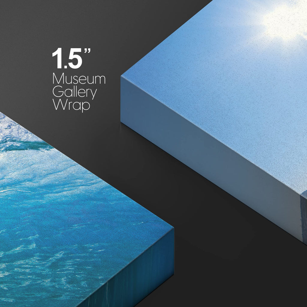 Surf a Tropical Blue Wave - Canvas Art Home Art - 32x48 inches