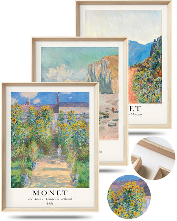 Framed Wall Art, Claude Monet Landscape Canvas Prints Set