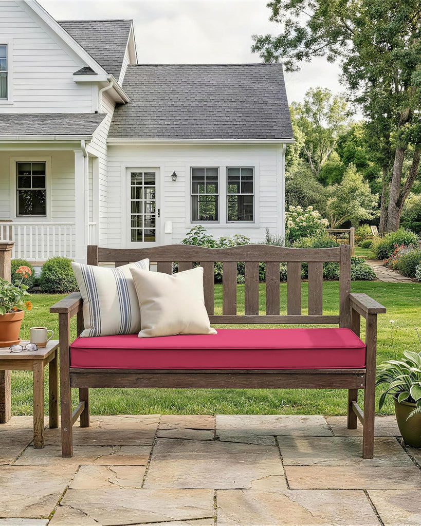 Outdoor Bench Cushions Furniture 48 X 18 Inch Water-Resistant & Fade-Resistant 3.5" Thick Removable Outdoor Couch