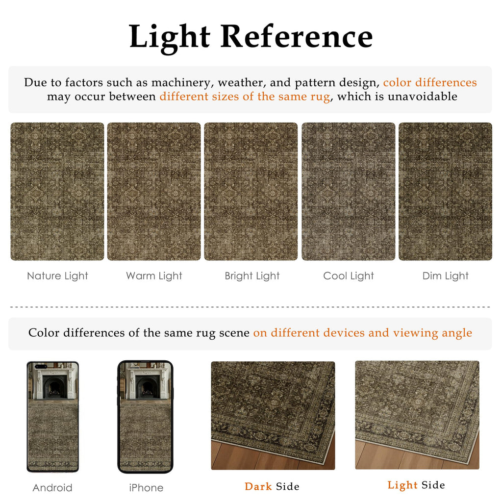 2x8 Taupe Brown Vintage Runner Rug