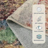 Lahome Modern Abstract Living Room Rug 8x10, Washable 8x10 Area Rugs for Bedroom Stain Resistant Non Slip