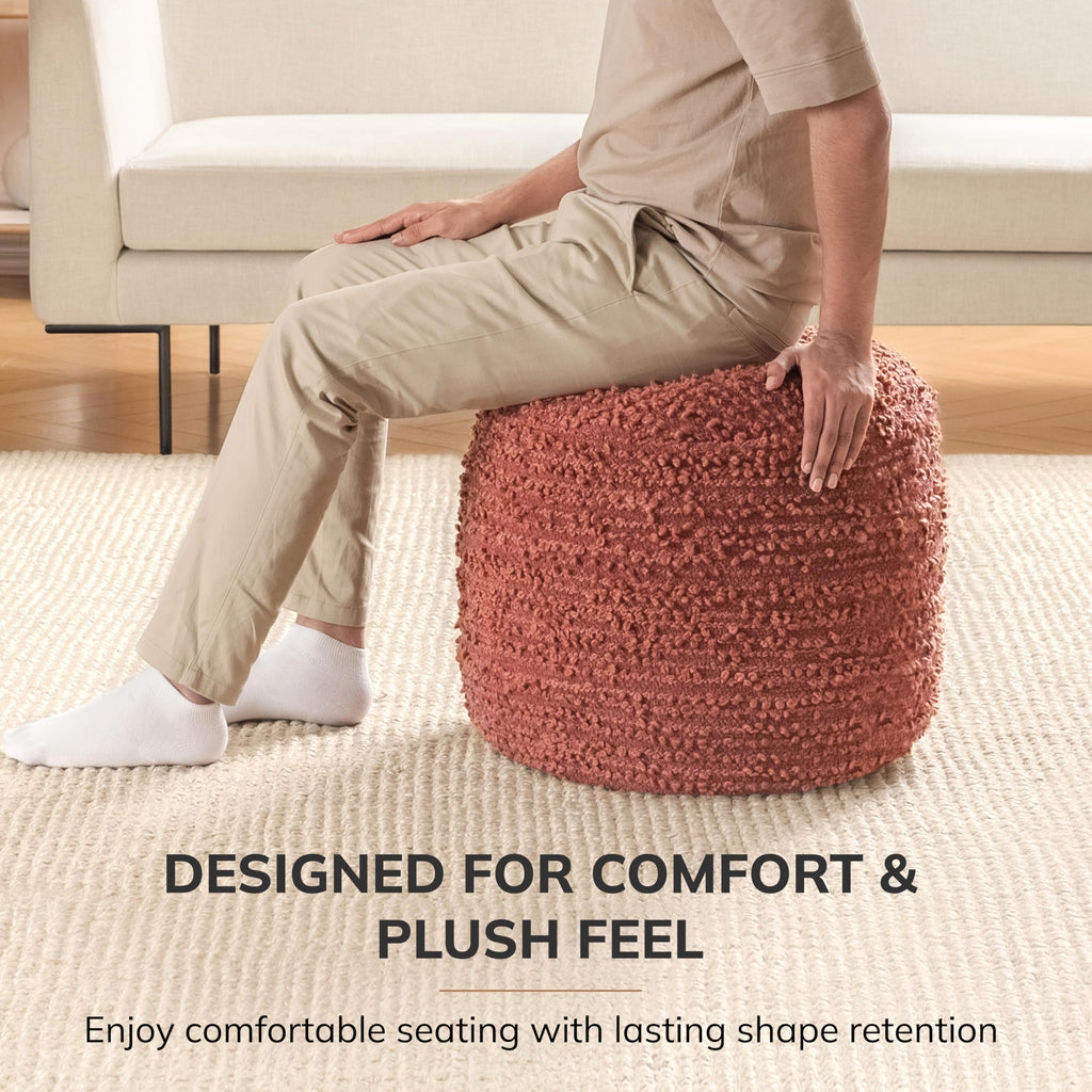 17" H x 22" W Handmade Pouf Ottoman & Couch
