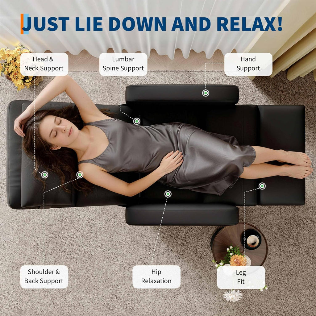Power Recliner Chair with Massage and Heat, Adjustable Electric Recliner Ergonomic Overstuffed PU Leather Single