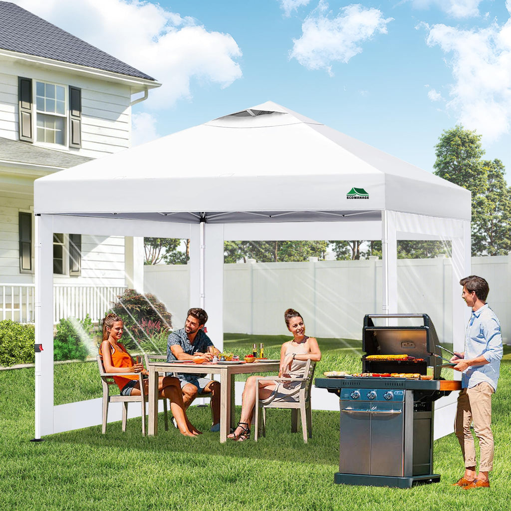 Clear Canopy Sidewalls for 10x10 Pop Up Tent, Red