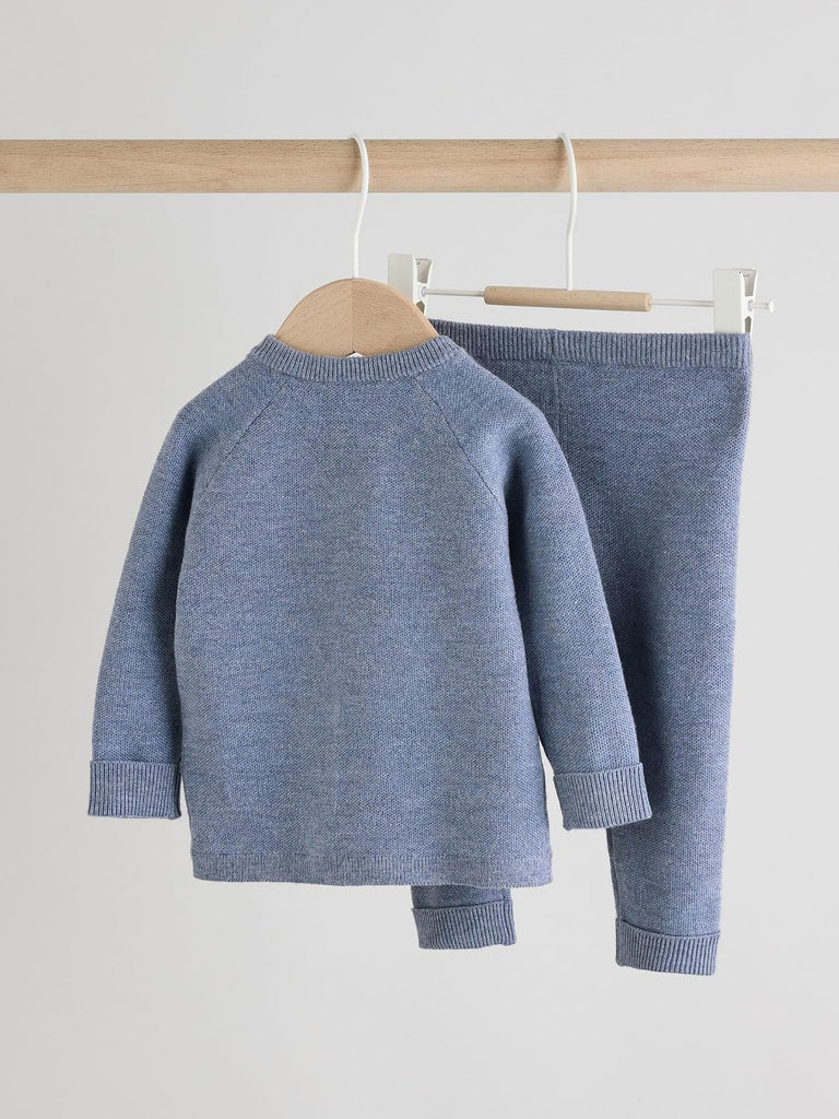 Newborn Boys Baby Knitted Jumper and Leggings Set