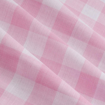 Richcheck 60" Gingham Check 1" Pink, Fabric by the Yard